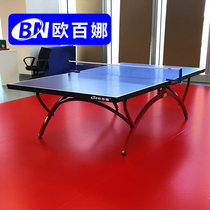 O 100 Na Indoor Folding Mobile Ping Pong Table Club Sports Training With Wheels Removable Table Tennis Table