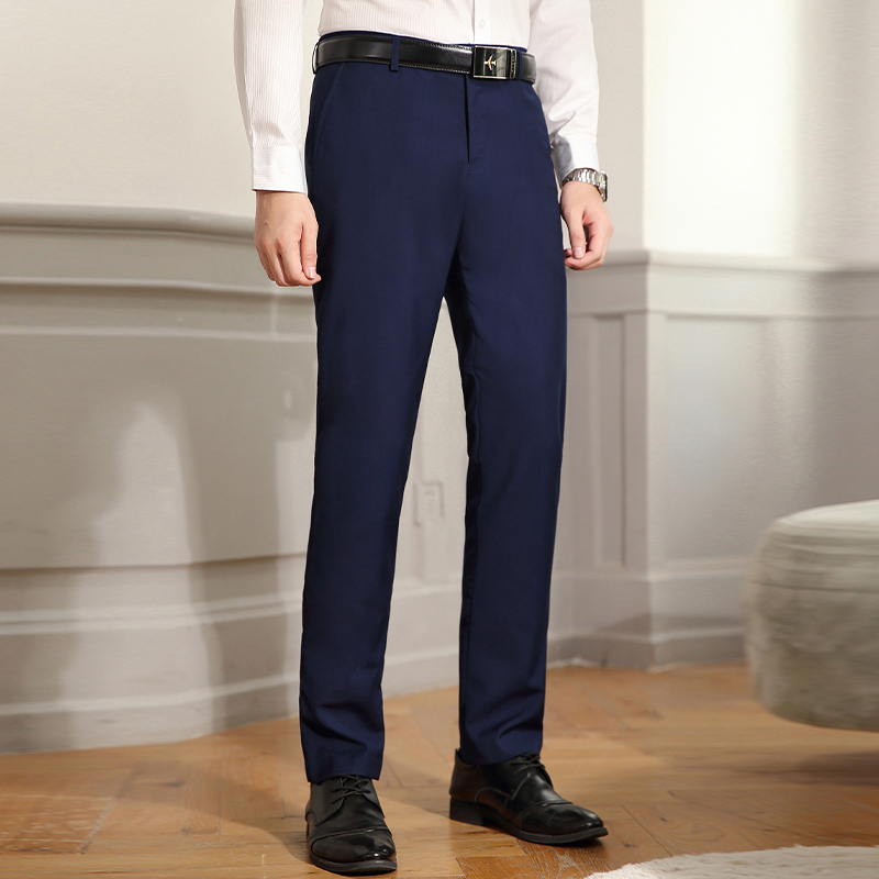 Men's Dark Blue Trousers, Railway Work Uniform, Business Uniform, Men's Dark Blue Pants, Bank Suit Pants, Black, Spring and Summer Men's Dark Blue Trousers, Railway Work Uniform, Business Uniform, Men's Dark Blue Pants, Bank Suit Pants, Black, Spring and Summer