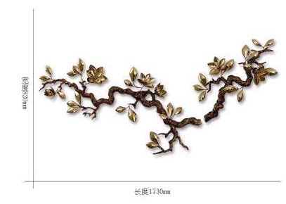 Wall Decoration Wall Wall Decoration Creative Jade Orchid Home Craft Gifts Swing Accessories Hotel Living-room Iron Art Pendant Background Wall