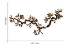 Wall Decoration Wall Wall Decoration Creative Jade Orchid Home Handicraft Hotel Living Room Iron Art Pendant Background Wall