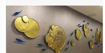 Iron Art Lotus Leaf Wall-mounted Lotus Wall Decoration Chinese Classical Hangings Hotel Background Soft Clothing Home Wall Decoration
