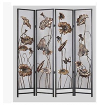 Metal Art Screen Modern Fashion Creative Decoration Partition Xuanguan Flower Simple Hollowed-out Handicraft High Gear Gift