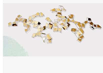 European iron geometry living room wall mounted beauty salon decoration hotel decoration wall decoration wall decoration