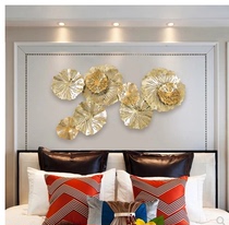 Creative Home Living Room Decoration Pendant Eurostyle Iron Art Wall Trim Wall Decorated Hollowed-out Metal Lotus Leaf Solid Wall Hangings