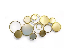 Modern Home Metal Wall Decoration Living Room Corridor Solid Round Mirror Restaurant Wall Adornment Wall Decoration Wall Hanging pieces