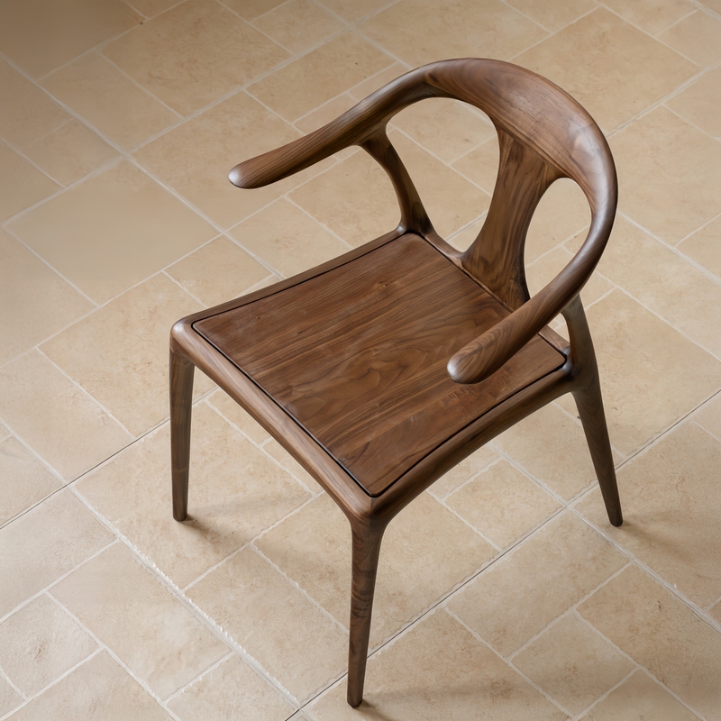 Nordic Solid Wood Dining Chair, Household Ash Wood Duckbill Chair, Black Walnut Backrest Chair, Armrest Desk Chair, Chinese-Style Tea Chair Nordic Solid Wood Dining Chair, Household Ash Wood Duckbill Chair, Black Walnut Backrest Chair, Armrest Desk Chair, Chinese-Style Tea Chair