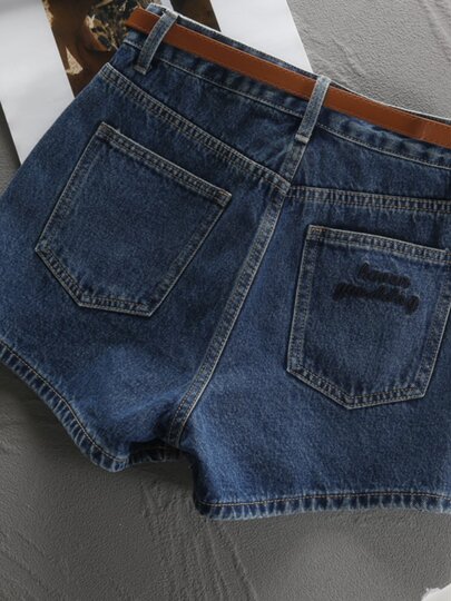 High-waisted denim shorts for women summer a-line loose wide-leg 2025 spring new small European casual hot pants