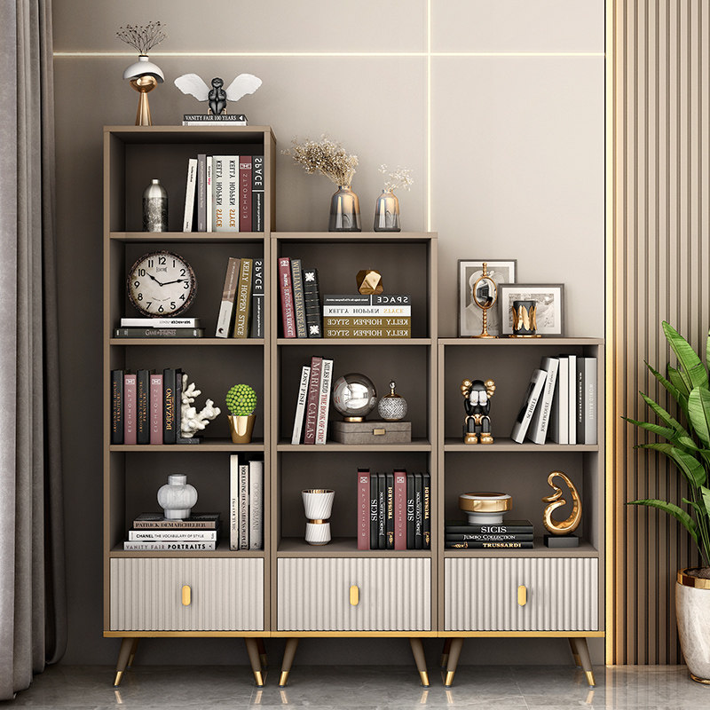 Light Extravagant Bookcase Bookcase Modern Minimalist Bedroom Living Room Floor Shelf Nordic Containing Cabinet Containing Cabinet Ins Wind