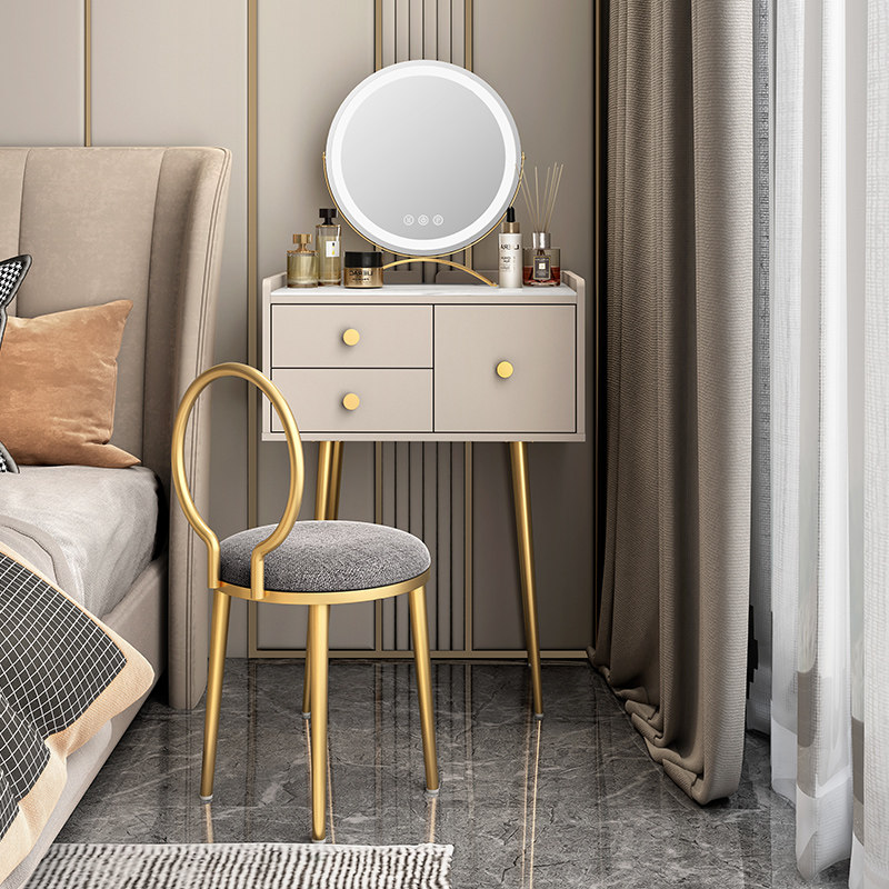 Nordic Light Luxury Dressing Table Modern Simple Bedroom Small Makeup Table Extensible Mini Rock Makeup Table