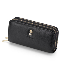 2020 new womens coin purse long zipper large capacity clutch double soft leather mobile phone Korean version multi-card