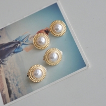 (autumn home) Pearl ear clip with accessories European and American foreign trade original single ornament New