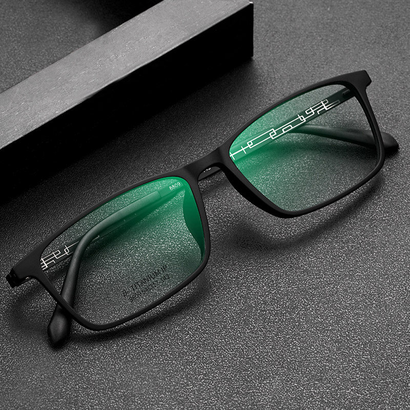 Ultra-light pure titanium nearsightedness glasses male line can be equipped with degree astigmatism finished eye full-frame near-lens tide