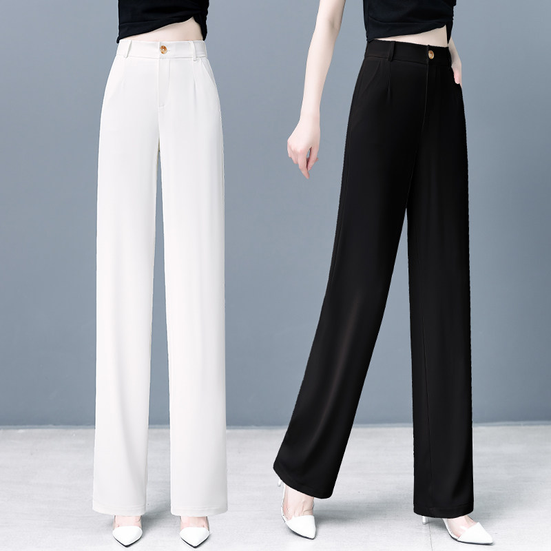 Various broad legs female spring and autumn 2022 new summer white sniffing pants loose and thin casual eight pants