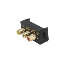 Beiqiao RCA Lotus socket module welding-free TV set-top box connection 3RCA audio and video panel module