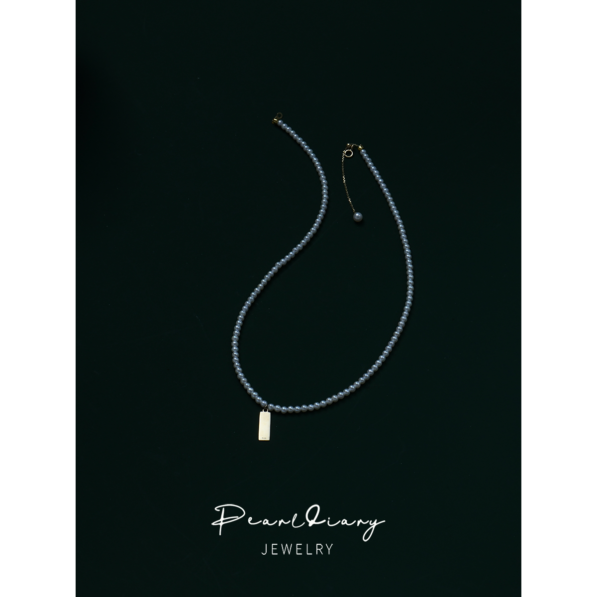 Pearl Log Natural Freshwater Polar Light Pearl Necklace 18K Gold Baby Small Pearl String Chain Lock Bone Chain 4-4 5mm