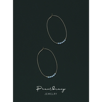 18K gold earrings freshwater pearl earrings earrings female round Aurora pearl earrings for girlfriend wife