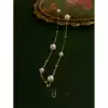 (Star language)18k pure gold akoya luster natural flawless small pearl starry clavicle chain exquisite adjustable