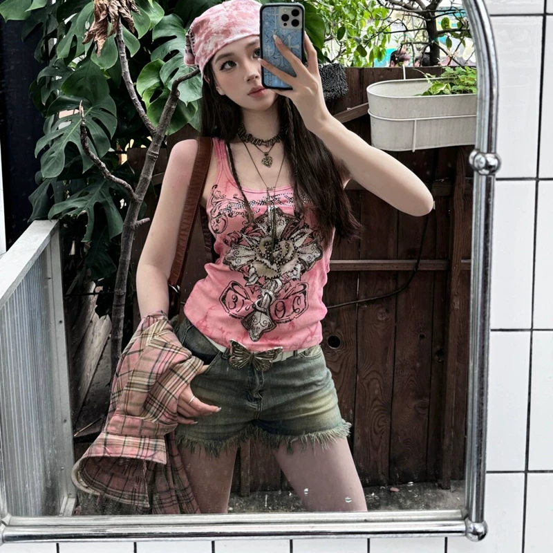 Футболка без рукавов, короткий жилет, американский стиль, slim fit
