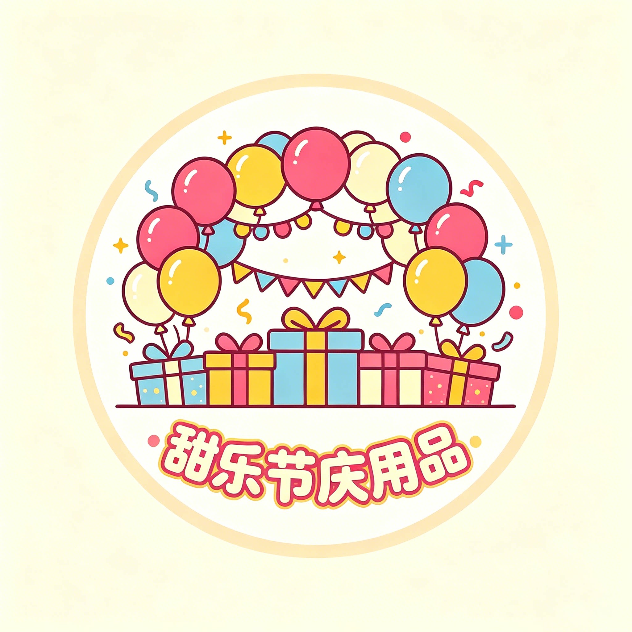 甜乐节庆用品商行的LOGO
