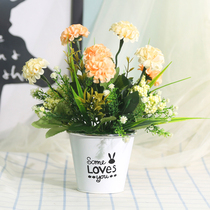 Simulation green dill bonsai plant small potted pastoral green plant Indoor living room decoration dining table Fortune tree set ornaments