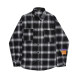 Deng Wei star's same style shirt for men and women spring and autumn black and white plaid shirt jacket oversize loose casual cotton