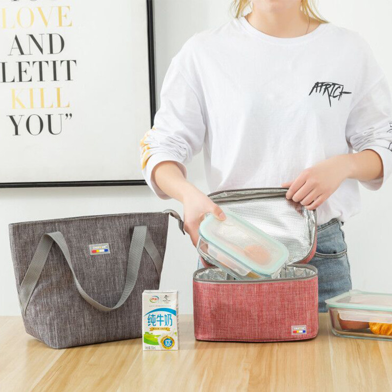 Insulated Lunch Box Bag Hand Lunchbag Large Capacity Insulated Bag With Rice Handbag Lunch Bag For Work Lunch Bag