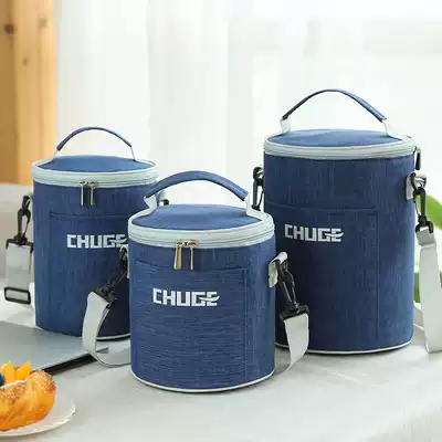 Round insulation bento box bag handbag bento bag with rice tote bag Rice bag Large insulation bag Bento bag