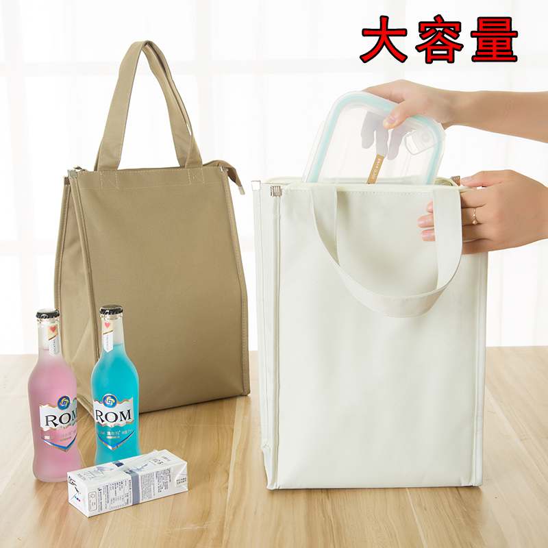 Insulation bento box bag portable bento bag Oxford cloth hand carry aluminum foil thickened with rice tote bag Lunch bag Lunch box bag