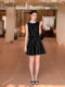 Xxning French Hepburn Style Color-Blocked Tank Dress for Women, Autumn High-End Elegant Socialite Chanel-Style Dress