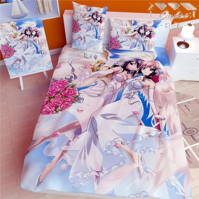 taobao agent The heavenly descending thing Icaros Nimv anime peripheral DIY custom sheet sheet quilt four -piece wool blanket was covered