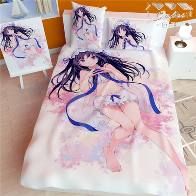 taobao agent Bingguo Folding Mitama Fengtaro Aya Aya Anime Around DIY custom sheet sheet quilt quilt four -piece blanket