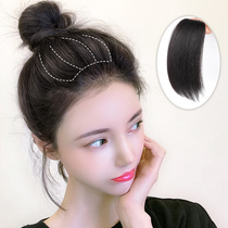 Wig piece One-piece true hair pad Hair piece Invisible incognito patch Hair volume Hair root fluffy device Head hair replacement female