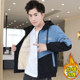 Teenage velvet thickened jacket men's winter trendy casual handsome autumn and winter clothing high school and junior high school student jacket cotton coat