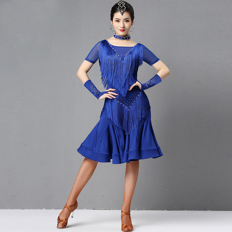 Sister - posted Latin dance costume professional black pool competition for adult 2023 new stream Su dress