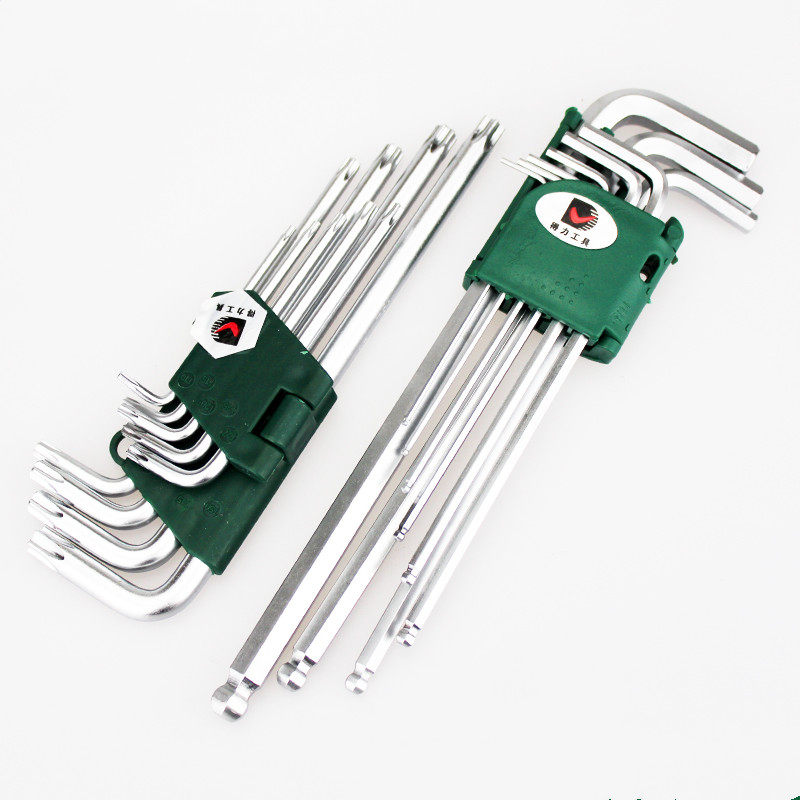 DL3090 DL3091 extended ball head meter-shaped six-angle wrench set metric imperial installation