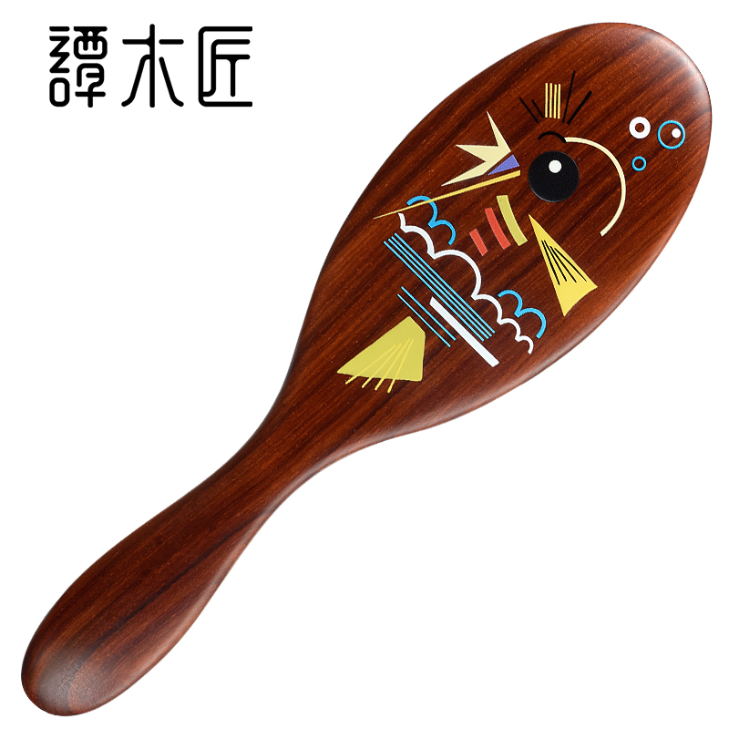 Tan Carpenter Gift Box Hair Care Comb Fish Lewood Comb Personal Clean Care Air Bag Massage Comb for girls