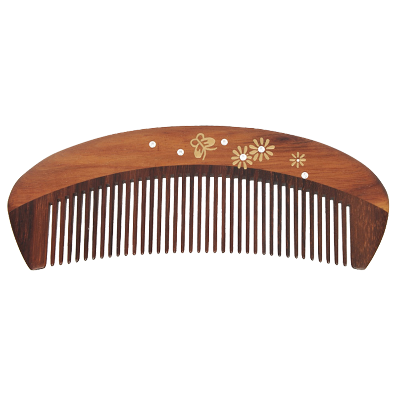 Carpenter Tan gift box Lacquer art comb 2-4 natural wood comb creative birthday gift for fashion mom