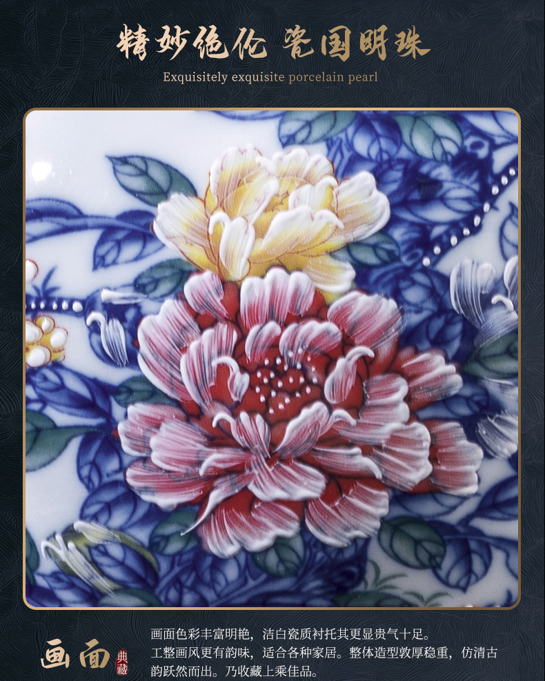 Pearls of jingdezhen ceramics glaze furnishing articles hand - made vases, flower arranging new Chinese TV ark, sitting room adornment handicraft