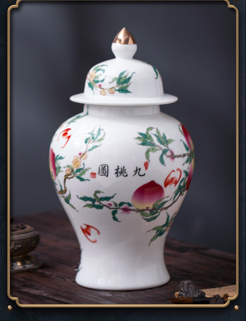 Jingdezhen ceramic general hand - made pot vase home sitting room porch rich ancient frame office furnishing articles ornament