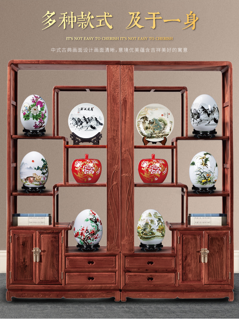 Jingdezhen ceramics lucky f egg wine accessories and furnishing articles of Chinese style living room TV cabinet creative home craft