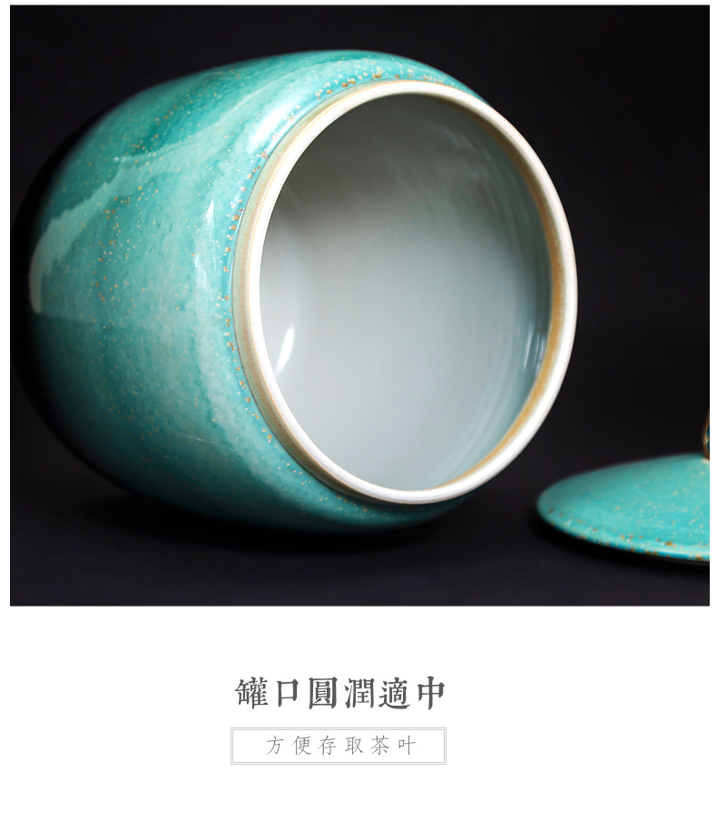 Jingdezhen ceramic up pu 'er tea pot large seal pot home heavy moisture storage tank is large