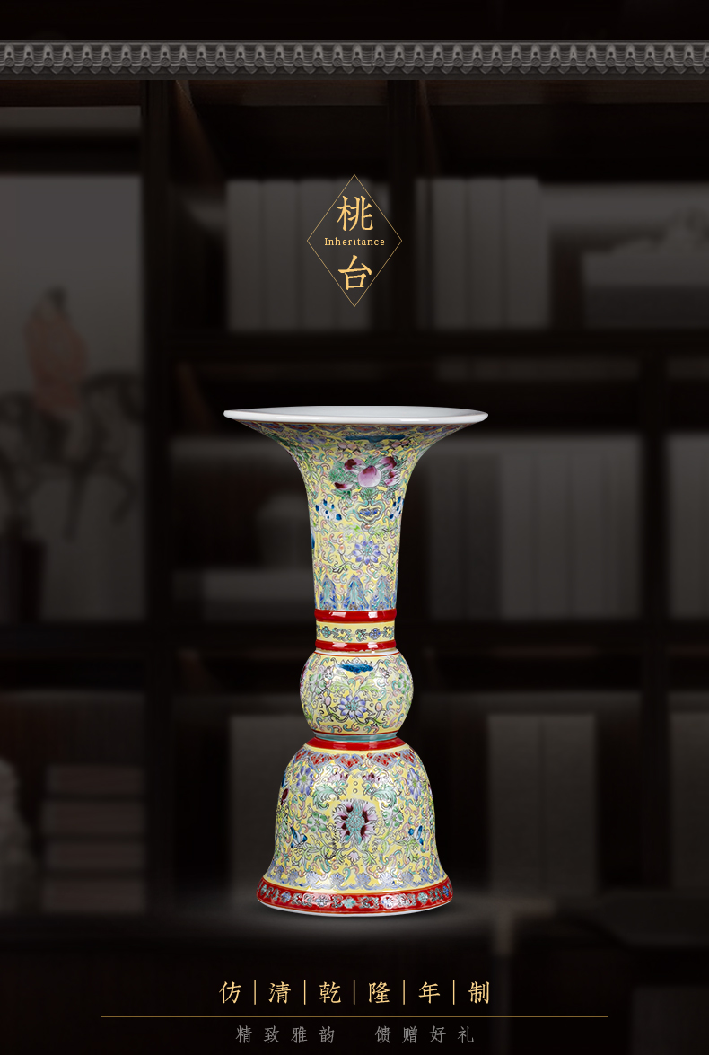 Jingdezhen hand - made ceramic colored enamel based stick incense buner of Chinese style antique handicrafts creative sitting room adornment is placed