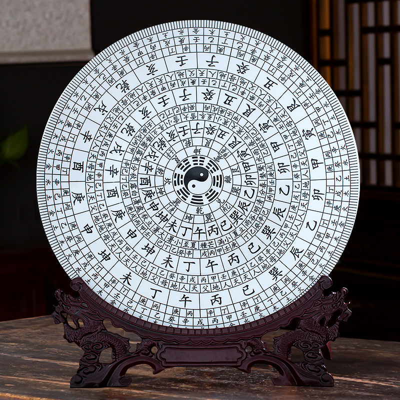 Jingdezhen ceramic ornaments home decorations gossip plates Chinese living room TV cabinet antique shelf craft gifts ornaments