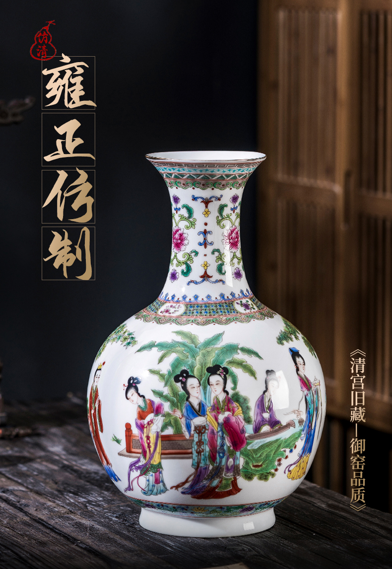 Jingdezhen ceramic hand - made paint had Chinese vase rich ancient frame sitting room office handicraft furnishing articles