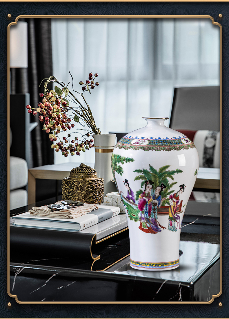 Jingdezhen ceramic hand - made paint had Chinese vase rich ancient frame sitting room office handicraft furnishing articles