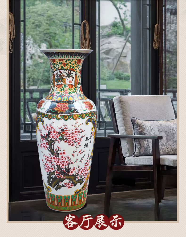 Jingdezhen ceramics vase of large sitting room porch furnishing articles contracted style restoring ancient ways home decoration flower arrangement