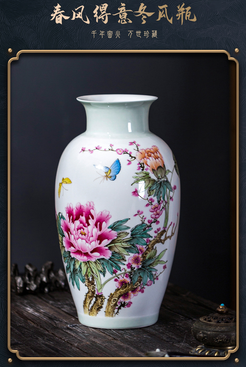 The Master of jingdezhen ceramic hand - made vases, new Chinese style porch desktop decoration flower arrangement sitting room home furnishing articles