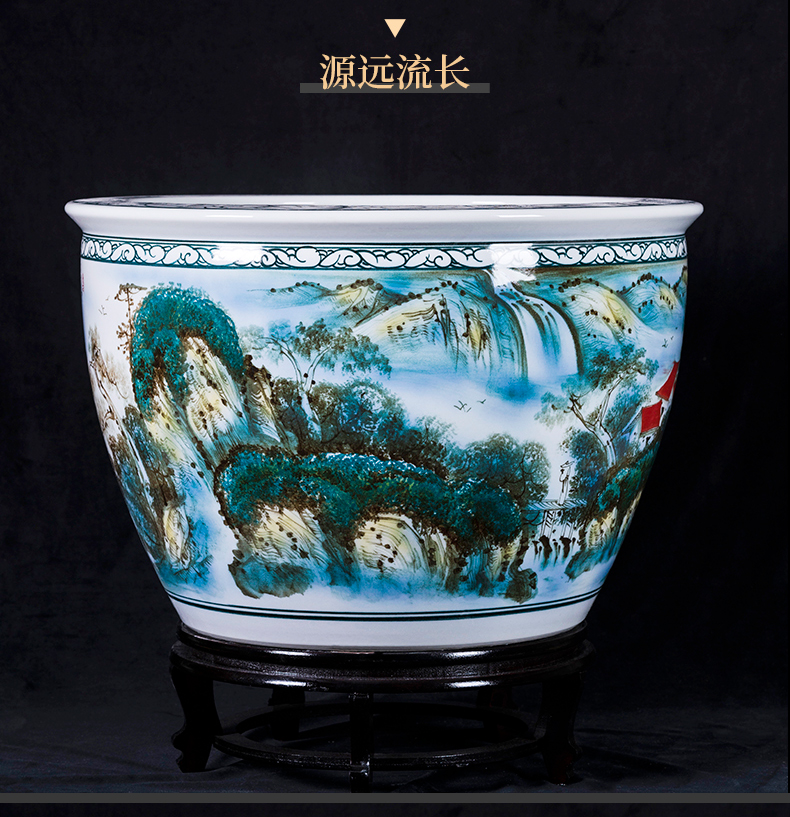 Jingdezhen ceramics aquarium by patterns home sitting room balcony is suing large courtyard landscape be born furnishing articles