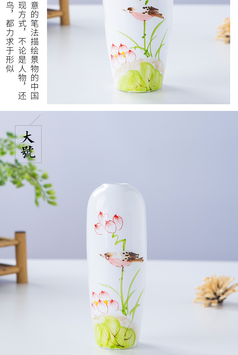 Jingdezhen ceramics new Chinese flower arranging floret bottle three - piece living room TV ark, home furnishing articles