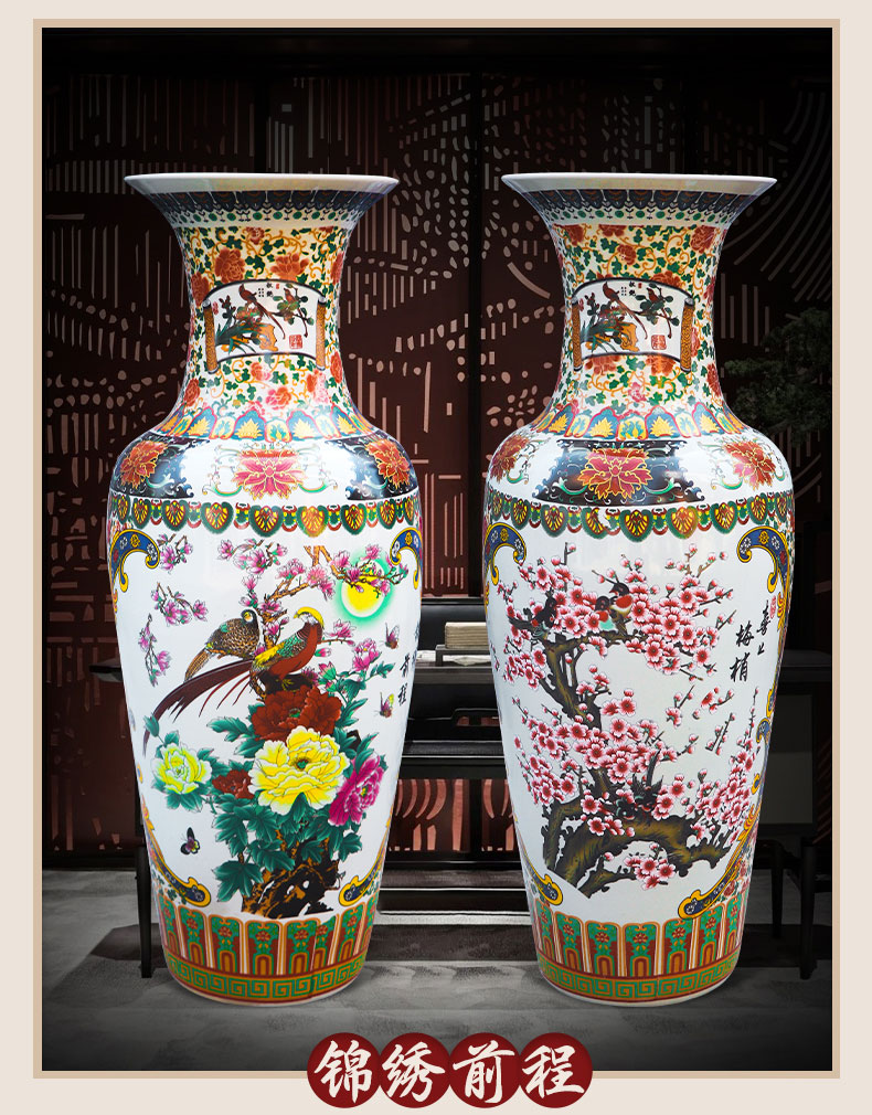 Jingdezhen ceramics vase of large sitting room porch furnishing articles contracted style restoring ancient ways home decoration flower arrangement